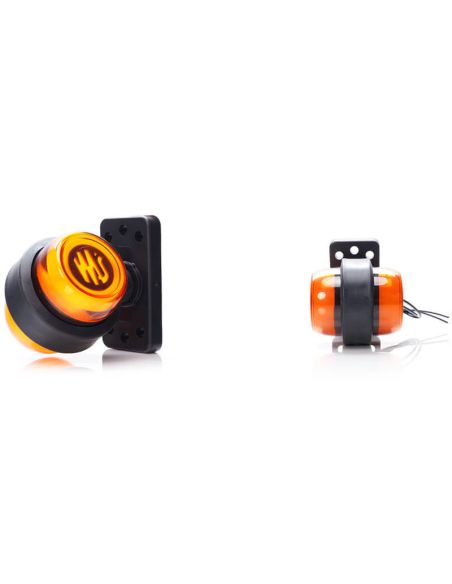 Medidor lateral curto LED âmbar 2261/II SM1 12V/24V com emblema luminoso Was | LeonLeds