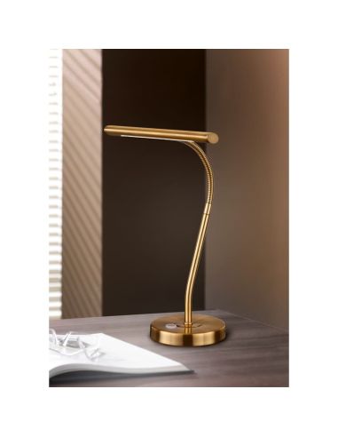 Lámpara de mesa LED CURTIS Estilo Flexo 4 niveles Función táctil | LeonLeds