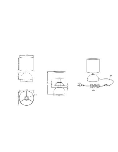 Lámpara Cerámica de sobremesa LUCI elegante y sencilla| LeonLeds
