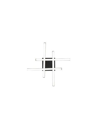 Plafón de techo LED ROUTE moderno Color Negro incl. 4xLED 5W 4000K| LeonLeds