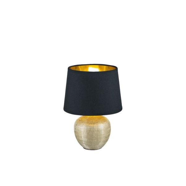 Lámpara Cerámica sobremesa LUXOR Color Oro elegante | LeonLeds