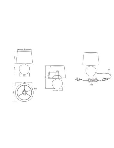 Lampe de table en céramique LUXOR élégante couleur or | LéonLeds