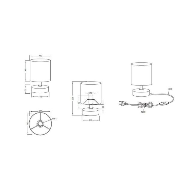 MARIE Lampe de Table en Céramique Sculptée et Abat-Jour en Tissu Blanc | LéonLeds