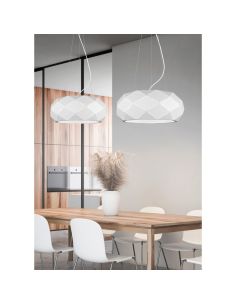 Lámpara de techo Colgante moderna ZANDOR Color Blanco Regulable altura | LeonLeds 2