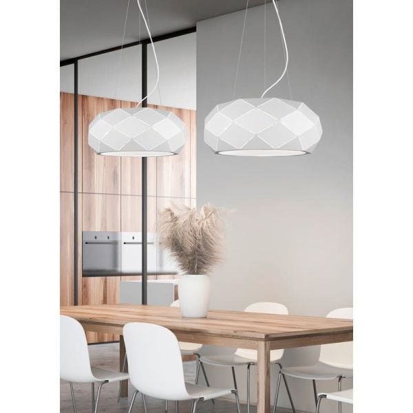 Lámpara de techo Colgante moderna ZANDOR Color Blanco Regulable altura | LeonLeds