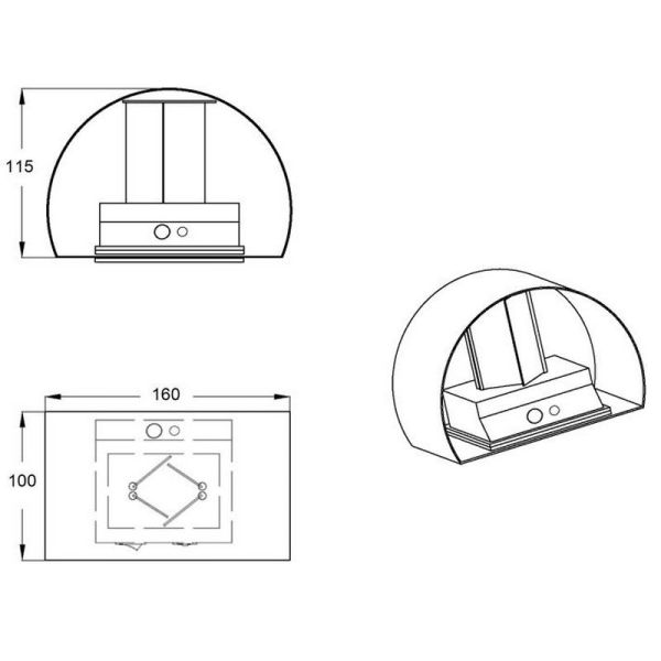 Aplique LED para parede externa 5W...