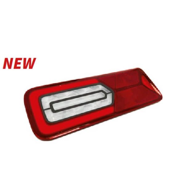 Piloto trasero LED con triangulo y conector AMP 1.5-7P-M LC12 Black Edition Intermitente Dinámico 24V Vignal