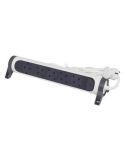 Regleta de Enchufes 5 tomas ransates fija y giratoria 1,5Mts Cable y Interruptor 2P+T protección Blanca y Negra 694531