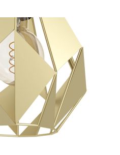 Lámpara Colgante con 3 pantallas Doradas suspendidas de Acero Cartlon 43909 2