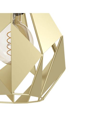 Lampe à Suspension avec 3 abat-jour suspendus en Acier Cartlon Doré 43909