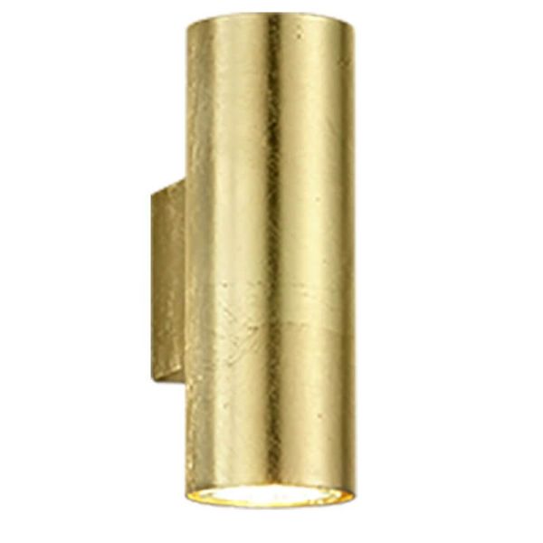 Aplique de pared CLEO cilíndrico, luz arriba y abajo color oro excl.2xGU10 IP20 Trio Lighting | LeonLeds