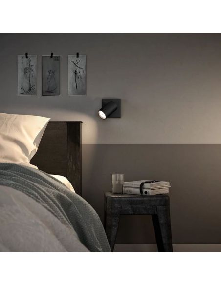 Spot de Plafond ou Mural KOSIPO Noir Montage Facile ClickFix | LéonLeds