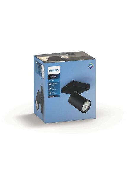 Foco para Techo o Pared KOSIPO Negro Montaje Fácil ClickFix | LeonLeds