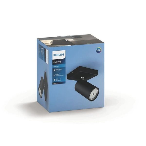 Foco para Techo o Pared KOSIPO Negro Montaje Fácil ClickFix | LeonLeds