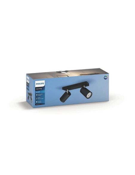 Regleta 2 luces para Techo o Pared KOSIPO ClickFix | LeonLeds