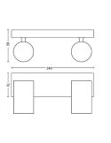 Regleta 2 luces para Techo o Pared KOSIPO ClickFix | LeonLeds