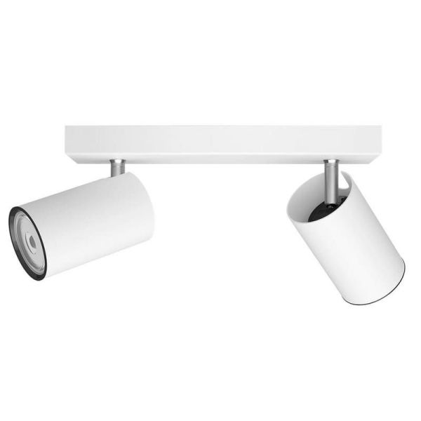 Regleta 2 luces Techo o Pared KOSIPO Blanco ClickFix IP20 | LeonLeds