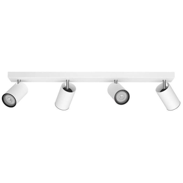 Barrette avec 4 spots KOSIPO Blanc IP20 pour Plafond ou Mur | LéonLeds