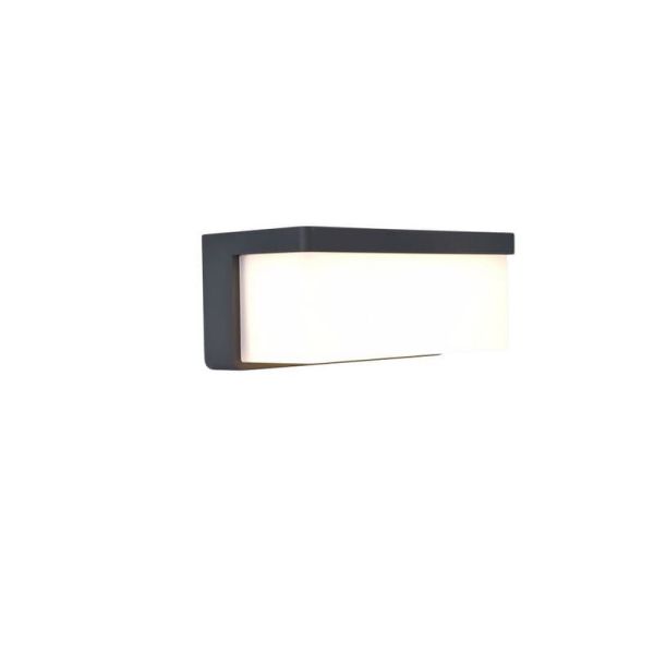 Aplique solar ZELNA rectangular, sostenible y elegante antracita, 3000K 9W