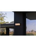 Aplique solar ZELNA rectangular, sostenible y elegante antracita, 3000K 9W