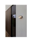 Aplique solar ZELNA rectangular, sostenible y elegante antracita, 3000K 9W