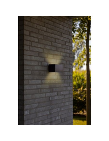 Aplique solar INKA con diseño refinado con panel solar 9W 3000K antracita