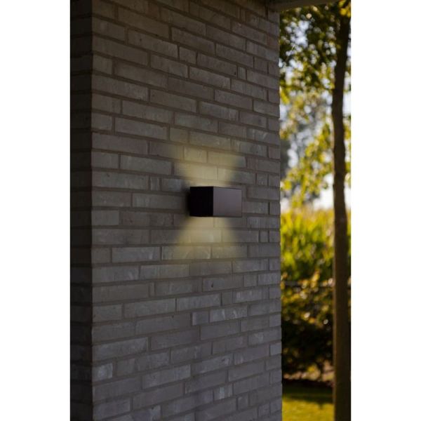 Applique murale solaire INKA au design raffiné et panneau solaire anthracite 9W 3000K