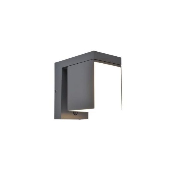 Aplique LED con panel solar PRIMA y  sensor de movimiento, en antracita 9,5W 3000K