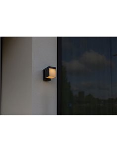 Aplique LED con panel solar PRIMA y  sensor de movimiento, en antracita 9,5W 3000K 2