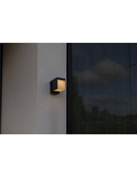 Aplique LED con panel solar PRIMA y  sensor de movimiento, en antracita 9,5W 3000K