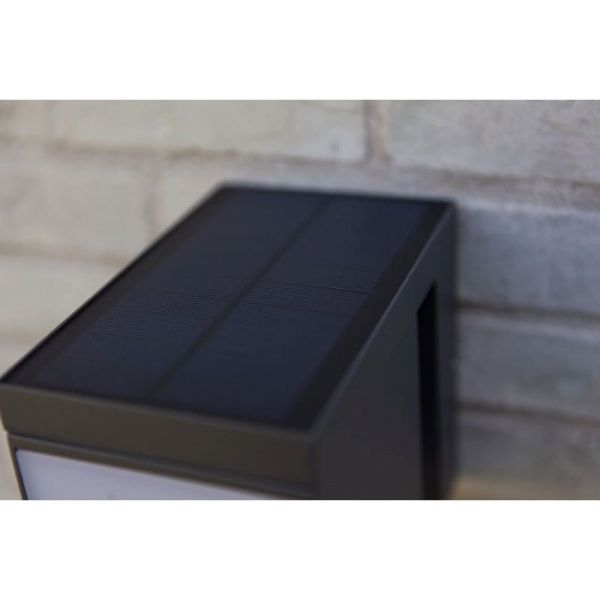 Aplique LED con panel solar PRIMA y  sensor de movimiento, en antracita 9,5W 3000K