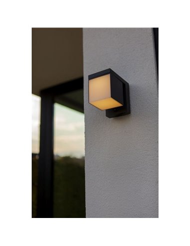 Aplique LED con panel solar PRIMA y  sensor de movimiento, en antracita 9,5W 3000K