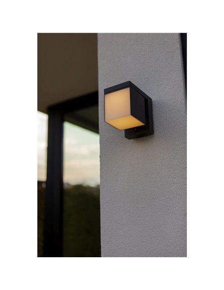 Aplique LED con panel solar PRIMA y  sensor de movimiento, en antracita 9,5W 3000K