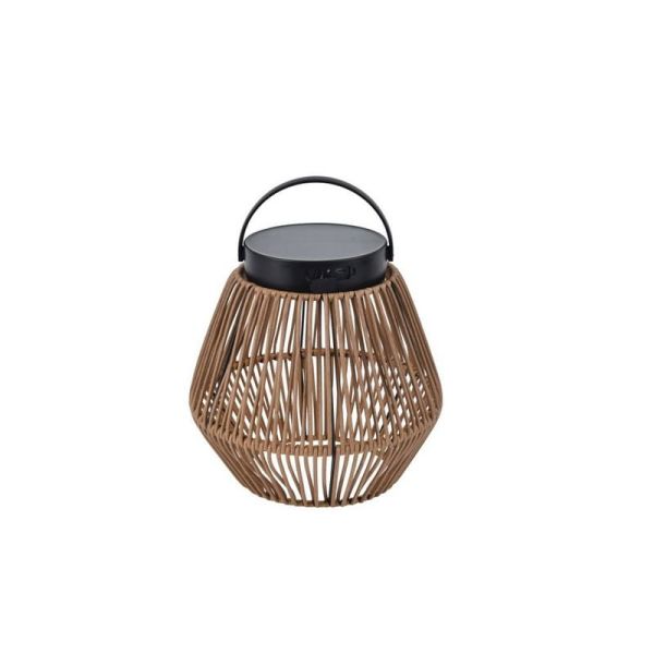 Lámpara portátil solar LED COPPA de ratán y panel solar 2,8W 4000K IP44