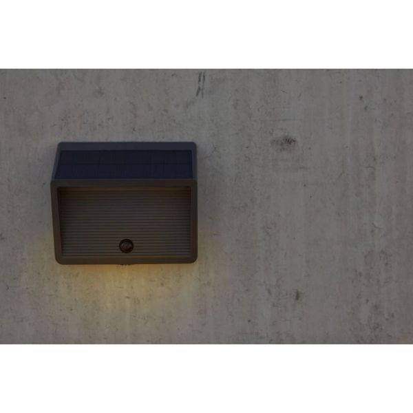 Aplique solar LINKO wall Light con sensor PIR y panel solar para iluminación ecológica 11,5W 3000K