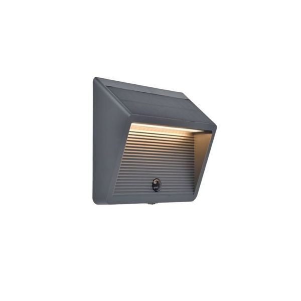 Aplique de parede LINKO aplique solar com sensor PIR e painel solar para iluminação ecológica 11,5W 3000K