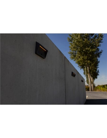 Aplique de parede LINKO aplique solar com sensor PIR e painel solar para iluminação ecológica 11,5W 3000K