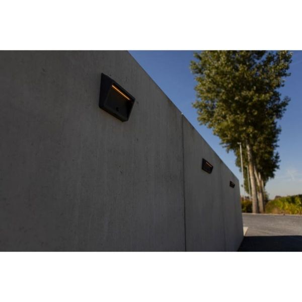 Aplique de parede LINKO aplique solar com sensor PIR e painel solar para iluminação ecológica 11,5W 3000K