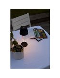 Lámpara LED de mesa inalámbrica exterior ROBLE negra mate 3000K