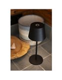 Lámpara LED de mesa inalámbrica exterior ROBLE negra mate 3000K