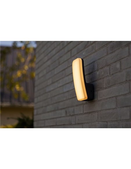 Aplique rectangular KITE de exterior con diseño alargado en antracita 3000K 8,8W