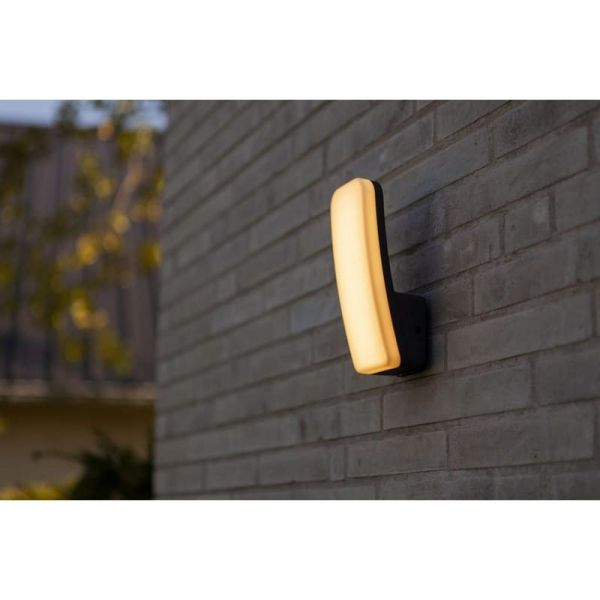 Aplique rectangular KITE de exterior con diseño alargado en antracita 3000K 8,8W