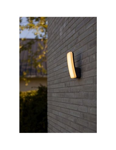 Aplique rectangular KITE de exterior con diseño alargado en antracita 3000K 8,8W