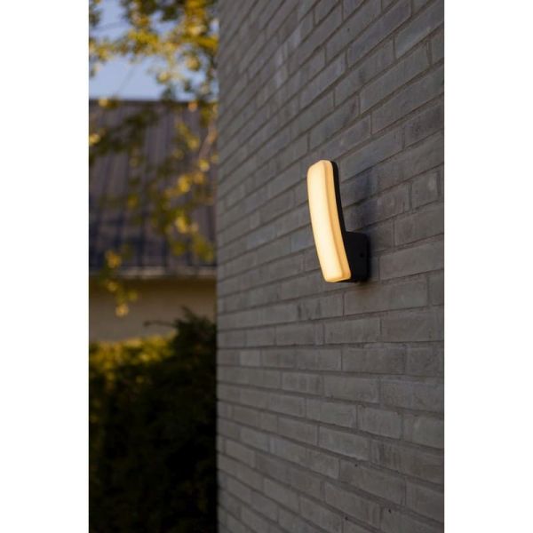 Aplique rectangular KITE de exterior con diseño alargado en antracita 3000K 8,8W