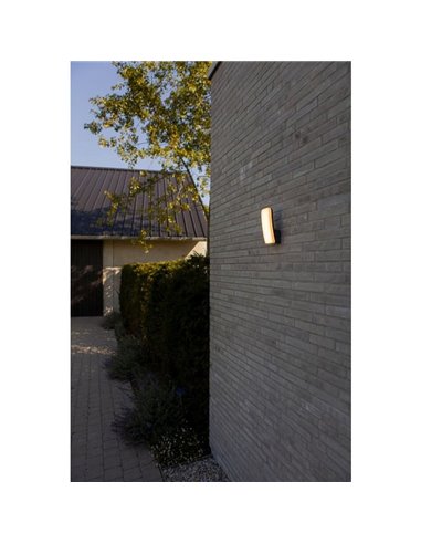 Aplique rectangular KITE de exterior con diseño alargado en antracita 3000K 8,8W