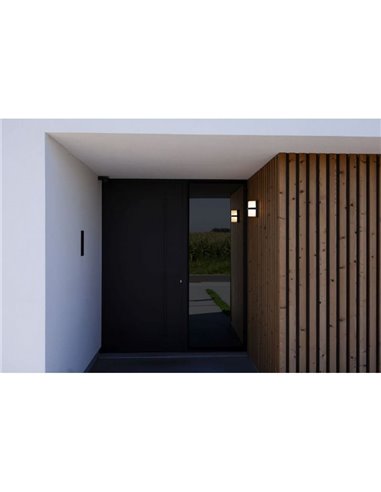 Aplique outdoor STELA con diseño tipo cuba doble 3000K 14W antracita