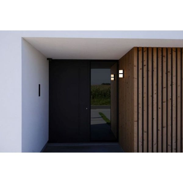 Aplique outdoor STELA con diseño tipo cuba doble 3000K 14W antracita