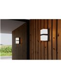 Aplique outdoor STELA con diseño tipo cuba doble 3000K 14W antracita