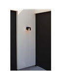 Aplique de pared exterior SHYNE moderno de aluminio negro mate E27 vaso transparente IP54