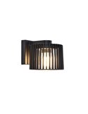 Aplique de pared exterior SHYNE moderno de aluminio negro mate E27 vaso transparente IP54